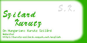 szilard kurutz business card