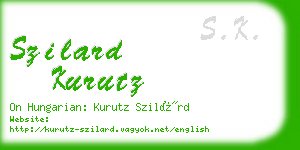 szilard kurutz business card